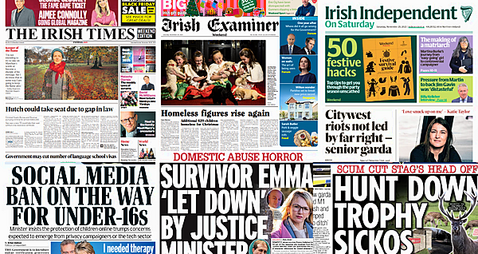 What the papers say: Saturday's front pages