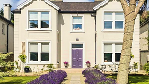 Three houses with scenic winter paths