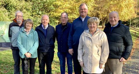 Local Notes: Enjoying the autumnal spendour of Moorehall forest at the launch of the Master Plan for Moorehall and Environs.