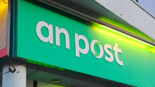 <p>An Post sign.</p>