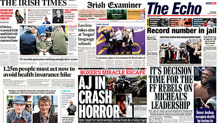 What the papers say: Tuesday's front pages