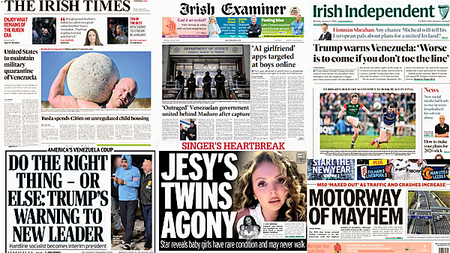 What the papers say: Monday's front pages