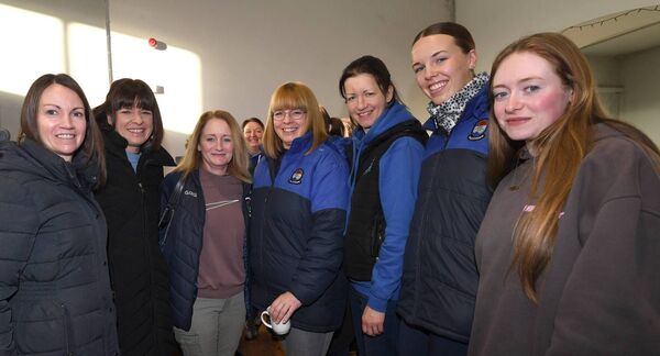Enjoying the build-up to Tooreen's All-Ireland final in Croke Park in Tooreen Hall last Sunday morning were Denise Finn, Tina Gannon, Caroline Glavey, Lorraine Collins, Caroline Leonard, Marissa Collins and Madison Glavey.	Picture: David Farrell Photography 