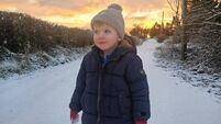 Local Notes: Cathal McAndrew enjoys the snow in Crossmolina last week.