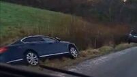 WATCH: Icy conditions impact motorists on Mayo road