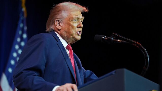 <p>US President Donald Trump speaks to House Republican lawmakers in Washington three days after the audacious seizure of Venezuelan President Nicolás Maduro and his wife. 	Picture: AP Photo/Evan Vucci</p>