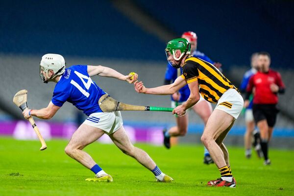 Shane Boland of Tooreen in action against Upperchurch-Drombane defender Dean Carew.