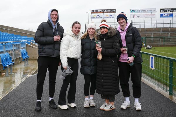 Supporting Oisin Jordan who made his Mayo debut against Roscommon were Oran O’Connor, Anita and Ellie Mahon, Elaine and Colum O’Connor. Picture: Bernie O'Farrell