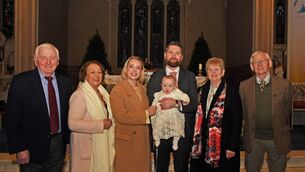 <p>Christening of Conall McGarrigle in St Muredach's Cathedral.</p>
