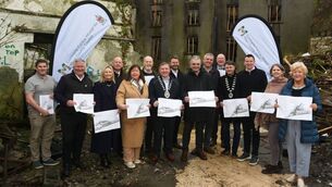 <p>Pictured at the Duffy’s Bakery site in Ballina were front row, from left: Patrick Newell, Executive Architect, Mayo County Council; Cllr Michael Loftus; Olivia Gallagher, Senior Executive Officer, Housing Section, Mayo County Council; Eileen Corcoran, Administrative Officer, Ballina Municipal District; Cllr Sean Carey, Cathaoirleach, Mayo County Council; Minister Dara Calleary TD; Cllr Jarlath Munnelly, Cathaoirleach, Ballina Municipal District; Orla Bourke, Acting Senior Executive Engineer, Ballina Municipal District; Cllr Annie May Reape. Back row: Tom Gilligan, Director of Services, Mayo County Council; Declan Turnbull, Head of Ballina Municipal District; Don Shorton, Senior Executive Architect, Mayo County Council; Vincent Lydon, Finna Construction, Contractor; Simon Wall, Senior Architect, Mayo County Council; Senator Mark Duffy. Picture: John O'Grady</p>