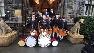 <p>Midfield Pipe Band who performed recently in Ashford Castle. </p>