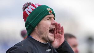 <p> Mayo manager Andy Moran during the FBD Final in Tuam. He has made 13 changes to that team for Sunday's league opener. Photo: INPHO/Andrew Paton</p>
