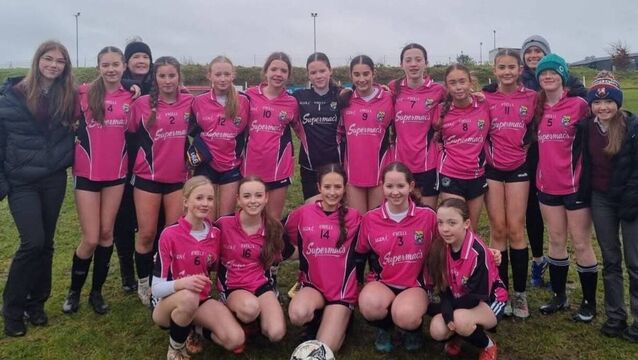 <p>Ballinrobe Community School 1st year girls soccer team who defeated Ballyhaunis CS in the rain in Concannon Park, Claremorris last week.</p>