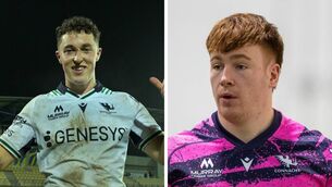 <p>Harry West and Fiachna Barrett. Photos from: Inpho Sports Photography</p>