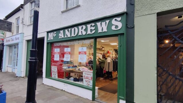 <p>McAndrew's Drapery Shop was established in Belmullet in 1948. Pictures: Tom Reilly</p>