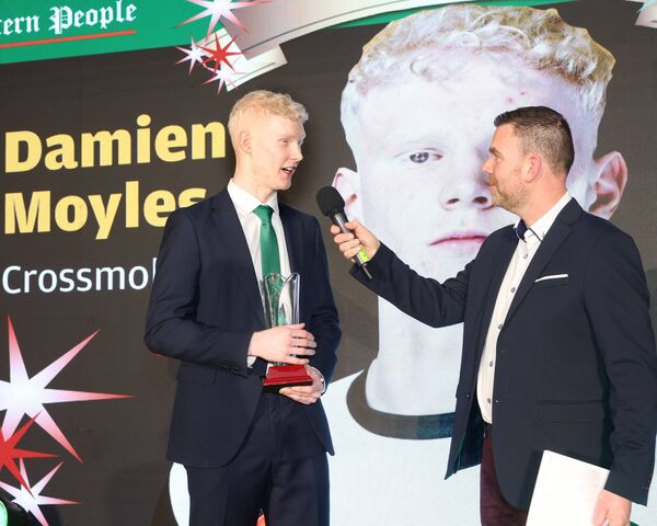 Athletics award winner Damien Moyles is interviewed by Western People sports editor Anthony Hennigan.