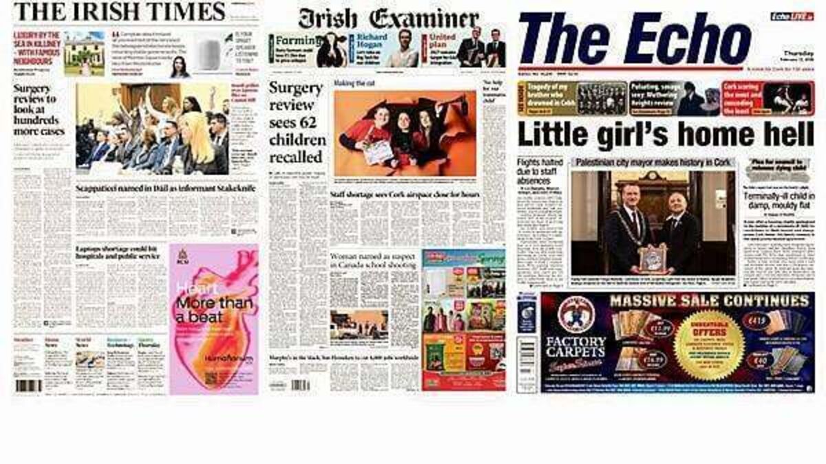What the papers say: Thursday's front pages