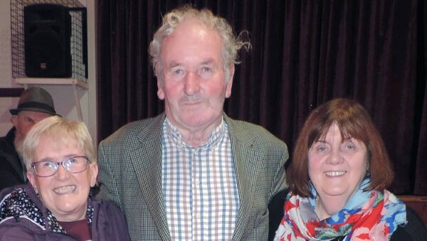 At Tom Doherty's 80th birthday in Kilmovee Community Centre were from left Ann Marie Rooney, Tom Doherty and Marian Egan. Picture James Hunt Photography At Tom Doherty's 80th birthday in Kilmovee Community Centre were from left Ann Marie Rooney, Tom Doherty and Marian Egan. Picture James Hunt Photography