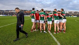 <p>Allianz Football League Division 1, Pearse Stadium, Galway 25/1/2026 Galway vs Mayo Mayo’s manager Andy Moran Mandatory Credit ©INPHO/James Crombie</p>