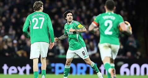 Sandro Tonali bags brace as Newcastle beat 10-man Aston Villa in FA Cup