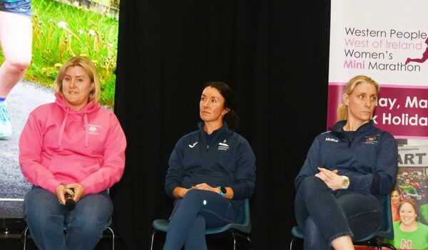 Among the speakers at the launch were Deirdre Donnelly, Mayo Sports Partnership; Anne Grealish, Athletics Ireland and Cora Staunton, Mayo Sports Partnership. Picture: John O'Grady
