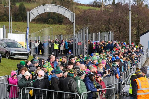 Fans waiting for the turnstiles to open before last Sunday's game between Donegal and Mayo at O'Donnell Park, Letterkenny. Picture: INPHO/Lorcan Doherty