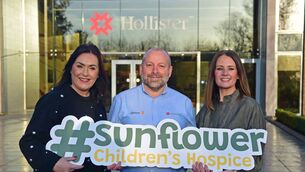 <p>Martina Jennings, CEO Mayo Roscommon Hospice Foundation, Shane Caher, Senior Director, Plant Operations, and General Manager at Hollister Incorporated, Audrey Duffy, Corporate Partnerships Officer at Mayo Roscommon Hospice Foundation. Photo Conor McKeown</p>