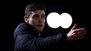 <p>Sligo Rovers manager John Russell during the SSE Airtricity Men's Premier Division match between Waterford and Sligo Rovers at RSC in Waterford. Picture: Tyler Miller/Sportsfile</p>