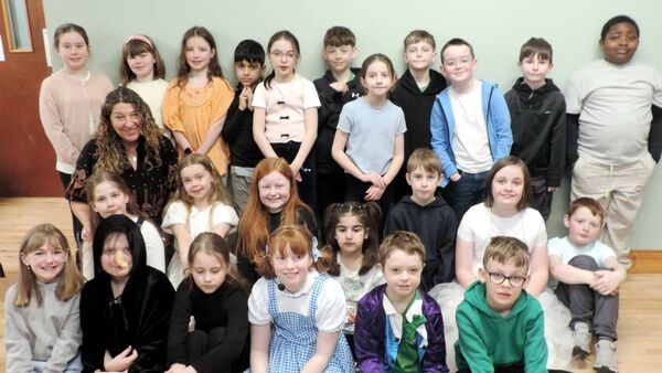 Pupils from Scoil Liatroma who competed in the recent Feile Dramiochta in Kilmovee Community Centre with their teacher Aoife Kane. Pic James Hunt Photography. Pupils from Scoil Liatroma who competed in the recent Feile Dramiochta in Kilmovee Community Centre with their teacher Aoife Kane. Pic James Hunt Photography.