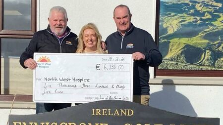 Local Notes: Sons of Rest Golfing Society, Enniscrone Golf Club present cheque to North West Hospice.