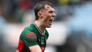 <p>Allianz Football League Division 1, Hastings Insurance MacHale Park , Castlebar, Mayo 1/3/2026 Mayo vs Armagh Mayo’s Kobe McDonald celebrates at the final whistle Mandatory Credit ©INPHO/James Crombie</p>