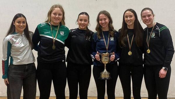 One of the many presentations that took place at the Charlestown Sarsfields Bord na nOg presentation evening held in the CBD Sports and Recreational Centre recently.