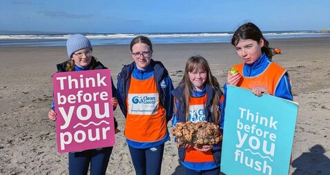 Local Notes: Students take part in Clean Coasts and the Creative Cluster initiative on Enniscrone beach.