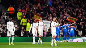 Xavi Simons scores twice as Tottenham win but bow out of Champions League