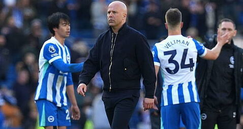 Arne Slot bemoans injury woes and fixture schedule as Liverpool lose at Brighton