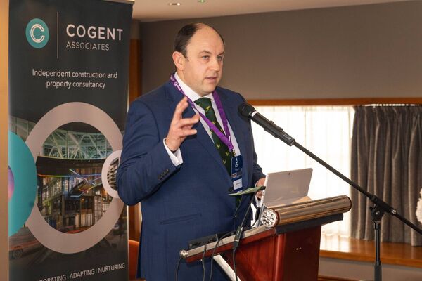 Ballina native David Rowe, chair of the SCSI West/North West Regional Committee, speaking at the conference. 