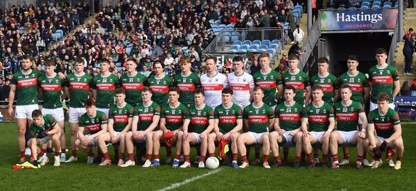 The Mayo senior football panel before their win against Roscommon in NFL Division 1 at Hastings Insurance MacHale Park, Castlebar, last Sunday.	Pictures: David Farrell Photography 