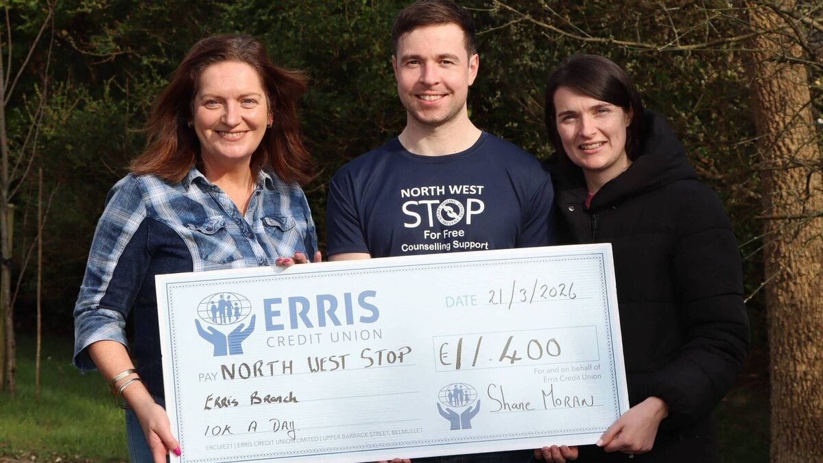Local Notes: Glenamoy native completes 10km Daily Challenge for Mental Health Services. 