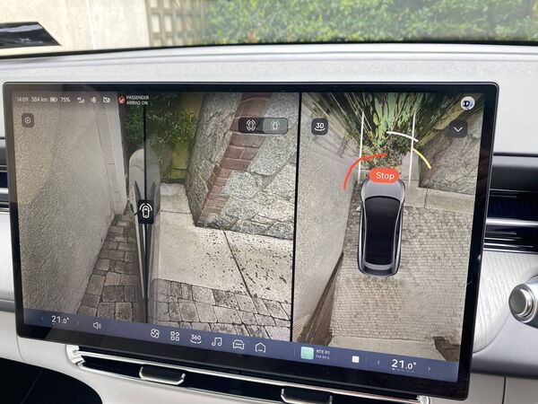Blind spot detection is well implemented on the driver’s screen and side mirrors, part of the XPILOT driver assist system.