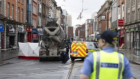 Man (20s) dies in Dublin city centre collision with truck