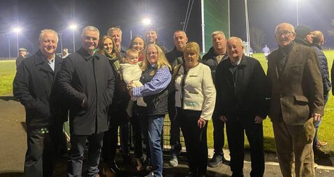 Local Notes: Switching on of the floodlights at the Colm Horkan Memorial Pitch, Charlestown.