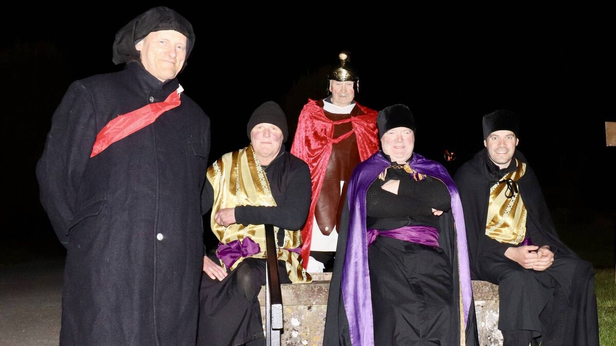 Local Notes: Wonderful cast of Ballintubber Passion Play. 