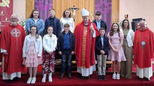 <p>Congratulations to the 5th and 6th class from Stokane NS who received the Sacrament of Confirmation recently pictured with Archbishop Francis Duffy, Fr Des Kelly and Fr Francis Judge.</p> <p>Congratulations to the 5th and 6th class from Stokane NS who received the Sacrament of Confirmation recently pictured with Archbishop Francis Duffy, Fr Des Kelly and Fr Francis Judge.</p>