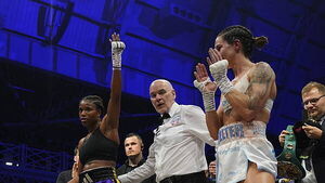 Caroline Dubois beats Terri Harper to hold WBO and WBC world lightweight titles
