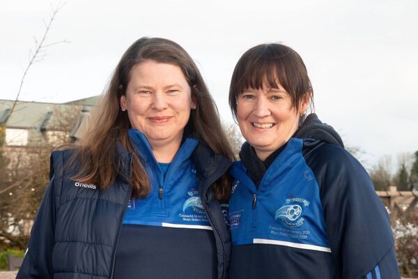 Jacinta McDonnell and Katherine Ward from Ballyvary Blue Bombers FC. Pictures: Alison Laredo