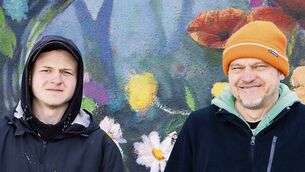 <p>Klim and Yuri Bohatyrov working on the mural in Kiltimagh.</p> <p>Klim and Yuri Bohatyrov working on the mural in Kiltimagh.</p>