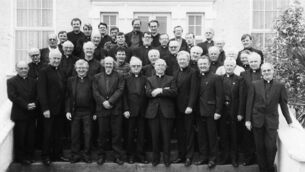 <p>The first meeting of Monsignor Thomas Finnegan after his appointment as Bishop of Killala was at a diocesan conference of Killala priests in Gortnor Abbey Convent in May 1987. </p>