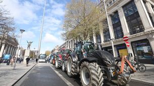 <p> Tractors parked on O'Connell Street in Dublin during the fuel protests earlier this month. Picture: Leah Farrell/©RollingNews.ie</p>