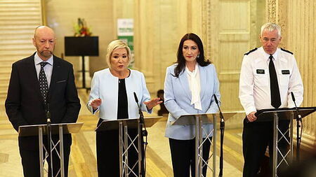 Stormont leaders and PSNI chief constable in show of unity against station attack