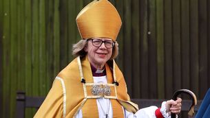 <p>Sarah Mullally arrives at Canterbury Cathedral on March 25th last before her installation as the first ever female leader of the Church of England. 	Picture: Dan Kitwood/Getty Images</p>